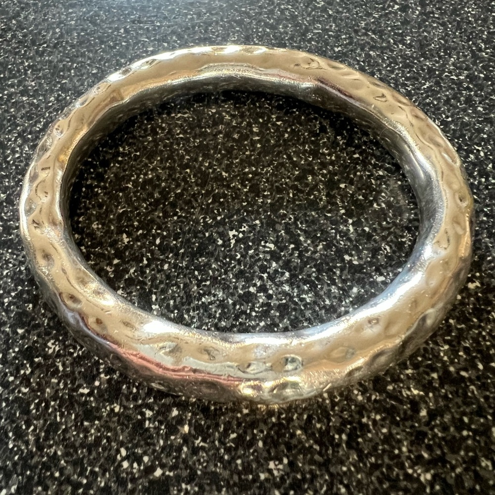 Silpada hammered Silver Bangle Bracelet 925